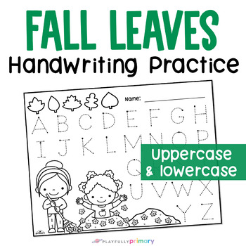 Preview of Fall Leaves Coloring Sheets + Alphabet Tracing, Autumn Handwriting Practice