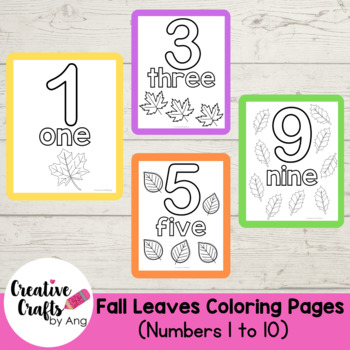 Fall Leaves Number Coloring Pages (1 to 10) - Preschool | PreK ...