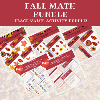 Preview of Fall Math Activities | Place Value Unit | Place Value Activities