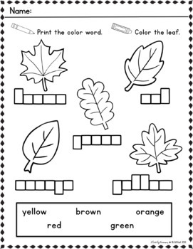 Fall Leaf Chart