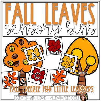 Preview of Fall Leaves Sensory Bin Freebie