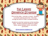 Fall Leaves Sentence Scramble