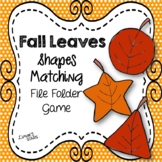 Fall Leaves Shape Matching File Folder Game