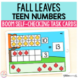 Fall Leaves Teen Numbers Boom Cards™ | Digital Task Cards