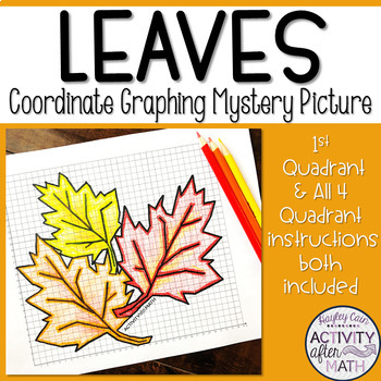 Preview of Fall Leaves Thanksgiving Math Coordinate Graphing Picture