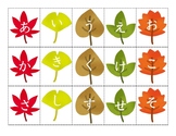 Fall Leaves Theme Lessson Worksheet in Japanese 落ち葉テーマのプリント