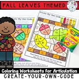 Fall Leaves Themed Coloring Pages: Create-Your-Own-Code Wo