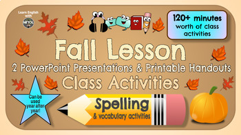 Preview of Fall/Autumn Lesson - 2 PowerPoint Presentations & 9 Fun Activities