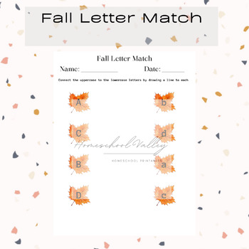 Preview of Fall Letter Match (A-D)