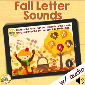 Preview of Fall Letter Sounds Boom Cards
