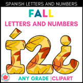 Fall Letters and Numbers Clipart