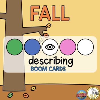 Preview of Fall Leveled Describing Boom Cards
