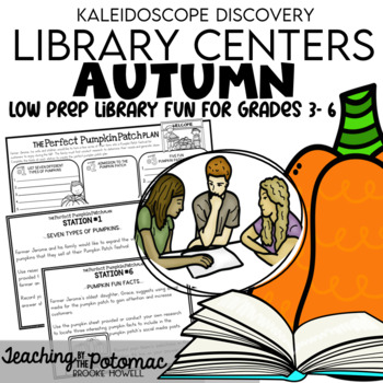 Preview of Fall Library Centers - Easy Low Prep Library Lessons