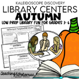 Fall Library Centers - Easy Low Prep Library Lessons