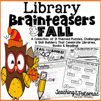 Preview of Fall Library Lessons - Fall Library Brainteasers