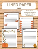 Fall Lined Paper