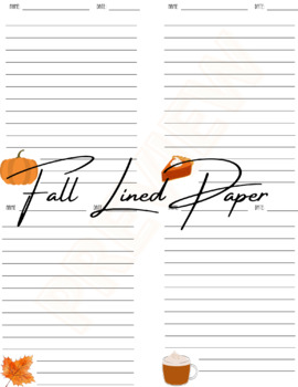 Preview of Fall Lined paper - Color
