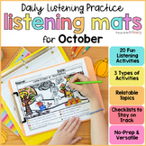 October Listen & Draw Activities - Listening Comprehension, Following Directions
