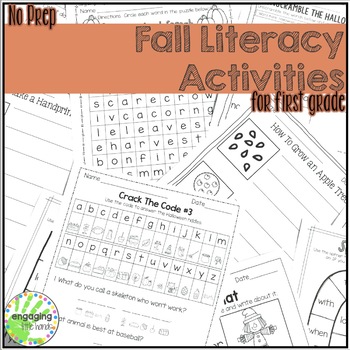 Preview of Fall Literacy Activities for First Grade  