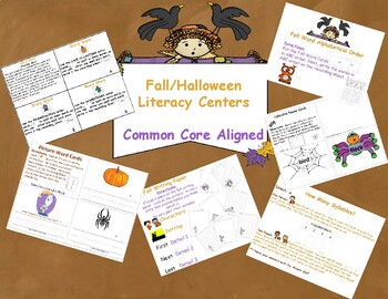 Preview of Fall Literacy Centers: Common Core Aligned