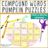 COMPOUND WORDS Pumpkin ELA Puzzle Game: Autumn Fall Litera