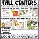 Fall Literacy Centers for Kindergarten and First Grade