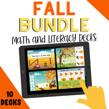 Preview of Fall Literacy & Math Bundle - Boom Cards