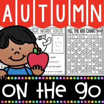 Preview of Fall Literacy & Math No Prep Printables for First Grade