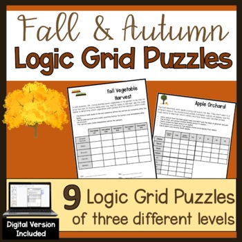 Preview of Fall Logic Puzzles | Autumn Logic Puzzles