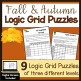 Fall Logic Puzzles | Autumn Logic Puzzles