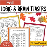Fall Logic Puzzles and Math Brain Teasers - Early Finisher