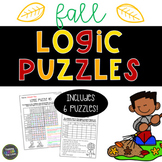 Fall Logic Puzzles for Upper Elementary - Early Finisher Activity