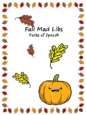 Fall Mad Libs Parts of Speech