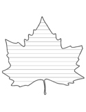 Fall Maple Leaf Lined Writing Template Printable