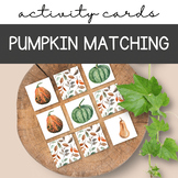 Fall Matching Game, Toddler Montessori Activity, Preschool