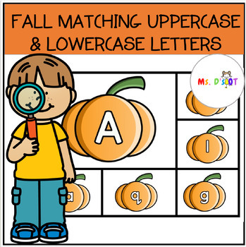 Preview of Fall Matching Uppercase and Lowercase Letters