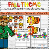 Even and Odd Numbers Math Stations - Fall Edition