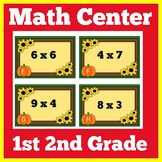 Fall Math Center | Kindergarten 1st 2nd 3rd Grade | Multip