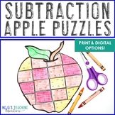 SUBTRACTION Math Apple Game, Center, or Activity | Johnny 
