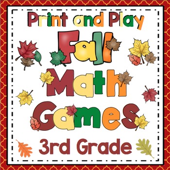 Preview of 3rd Grade Fall Math: 3rd Grade Math Games and Centers