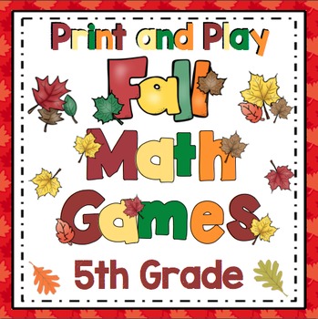 Preview of 5th Grade Fall Math: 5th Grade Math Games and Centers
