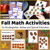 Fall Math Activities - Counting Clip Cards Ten Frames Orde