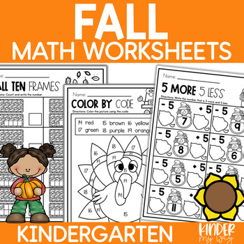 Preview of Fall Math Activities | Fall Math Worksheets for PreK and Kindergarten