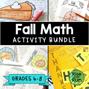 Preview of Fall Math Activity Bundle for Middle School