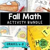 Fall Math Activity Bundle for Middle School