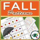 Fall Math Activity - Patterns Worksheets for Kindergarten 