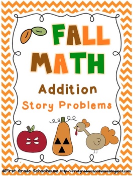Preview of Fall Math Addition Word Problems