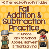 Fall Math: Addition & Subtraction Practice