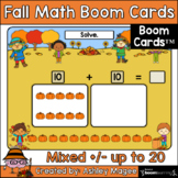 Fall Math Boom Cards - Mixed Addition & Subtraction to 20 