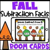 Fall Math Boom Cards for Subtraction Facts within 20 for D